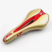 Gold and Red Carbon Fiber Saddle