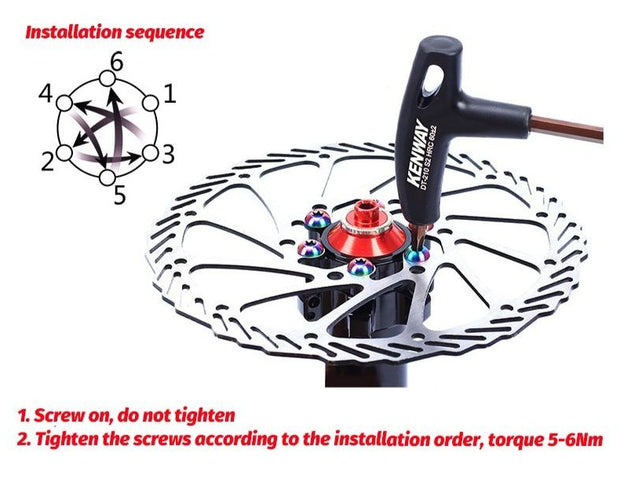 Easy simple install Titanium ti rotor bolts MTB Brake rotor