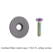 Carbon Fiber Headset Top Cap with Titanium Bolt